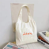 Flamingo Shape Foldable Shopping Vest Bag Reusable Canvas Tote Bag