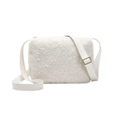 Small Plush Winter Satchel Shoulder Bag