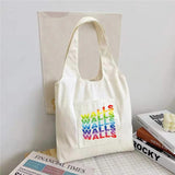 Canvas Vest Bag Tote Bag Women Shoulder Bag Letter Pattern Handbag