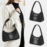 Skull Printing Shoulder Bag Women Casual Totes Chain Handbag