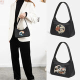 Canvas Waves Shoulder Bag Women Handbag Tote Multifunctional Sundries Mobile Pho