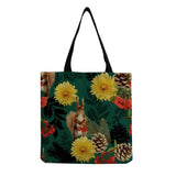 Daisy Printed Casual Tote Foldable Shoulder Bag Women Shopping Bag