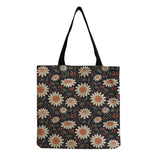 Daisy Printed Casual Tote Foldable Shoulder Bag Women Shopping Bag
