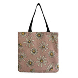 Daisy Printed Casual Tote Foldable Shoulder Bag Women Shopping Bag