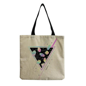 Geometric Print Foldable Shoulder Bag for Women