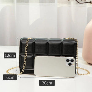 Women's Chain Crossbody Bag Rhomboid Design