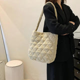 Striped Corduroy Crossbody Bag for College Girls