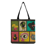 Monster Printed Tote Linen Travel Storage Handbag Women Shopping Bag