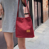 Women Linen Beach Bag Large Capacity Shoulder Tote Casual Travel Shopping
