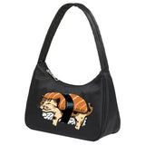 Cat Pattern Nylon Handbag Women Casual Shoulder Bags