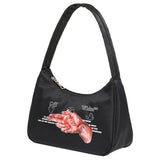 Women Finger Pattern Shoulder Bag Casual Handbag Purse Tote Sundries Bag