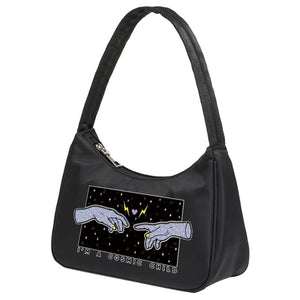 Women Finger Pattern Shoulder Bag Casual Handbag Purse Tote Sundries Bag