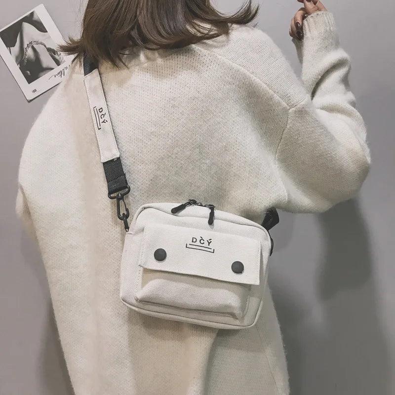 Canvas Crossbody Bag Women Casual Shoulder Messenger Bag