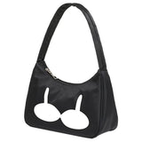 Heartbeat Frequency Print Underarm Shoulder Bag Women Handbag