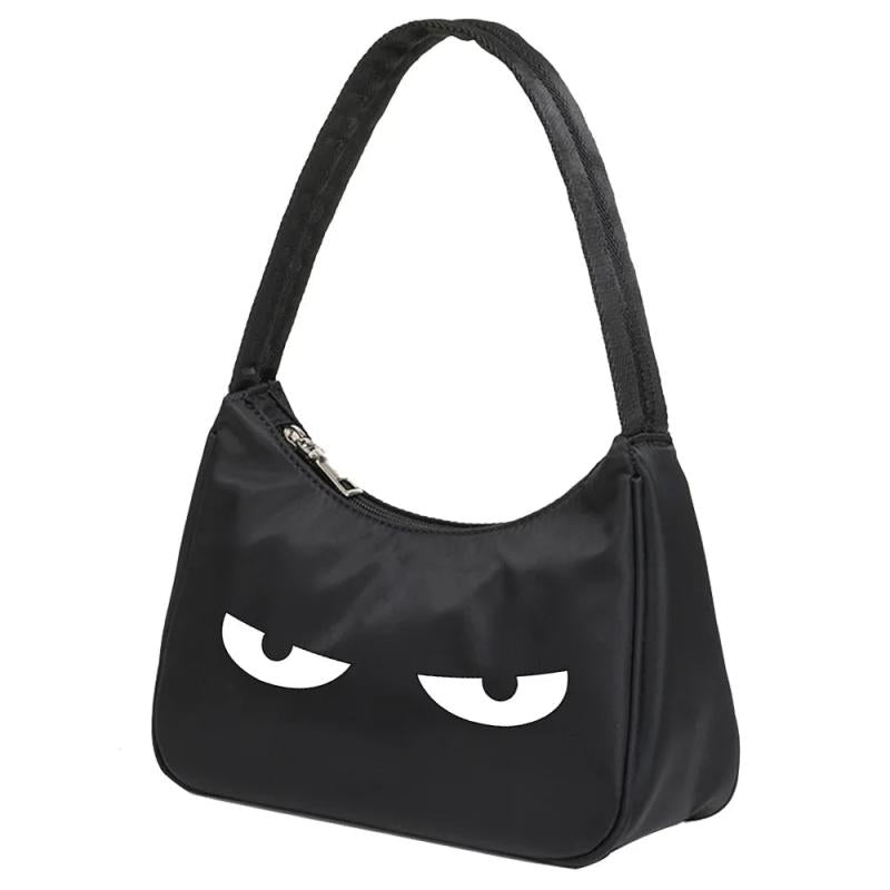 Heartbeat Frequency Print Underarm Shoulder Bag Women Handbag