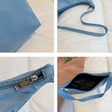 Solid Small Messenger Bag for Women Casual Nylon Shoulder Bags