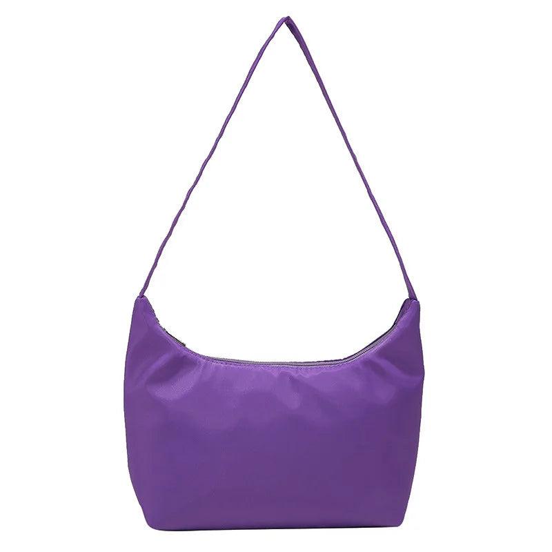 Solid Small Messenger Bag for Women Casual Nylon Shoulder Bags
