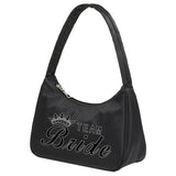 Bride Printing Underarm Shoulder Bag for Women Crossbody Bag
