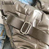 Quilted Crossbody Bag Cotton Padded Satchel