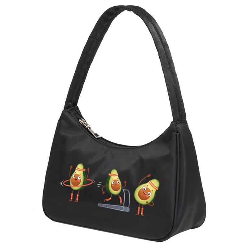 Avocado Pattern Printing Ladies Shoulder Bag Tote Handbag