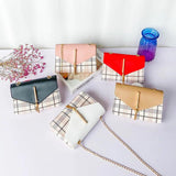 Plaid Fringed Handbags One-Shoulder Small Square Bags For Women
