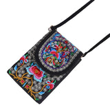 Embroidered Crossbody Cell Phone Bag Shoulder Wallet Purse Handbag