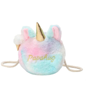 Ugly Cartoon Unicorn Plush Mini Messenger Shoulder Bag