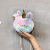 Ugly Cartoon Unicorn Plush Mini Messenger Shoulder Bag