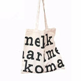 Women Canvas Shoulder Bags Letter Print Style Large Capacity Handbag