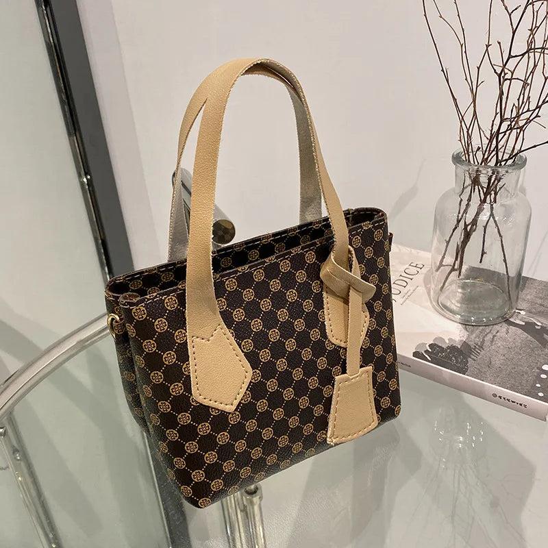Women Printed Handbag Retro Shoulder Bag Mini Side Purse Crossbody Messenger Bag