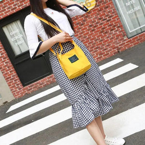 Canvas Shoulder Bag Tote Purse Travel Bucket Bag