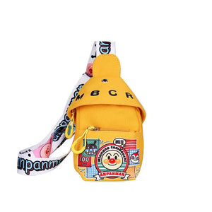 Cartoon Canvas Small Handbags Female Tide Children's Bag Single Shoulder Bag