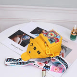 Cartoon Canvas Small Handbags Female Tide Children's Bag Single Shoulder Bag