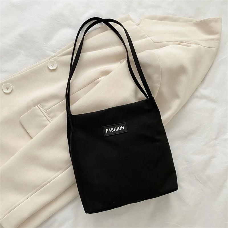 Oxford Shoulder Bag Women Large Capacity Shopping Handbag Foldable Tote Purse