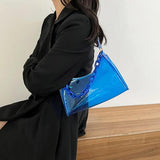 Jelly Women's Shopper Bag Transparent Solid Shoulder Underarm Phone Bag