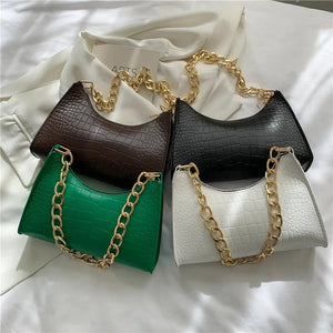 Crocodile Pattern Shoulder Bag All-match Handbags for Women