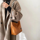 Plaid Pattern Crossbody Bag with Shoulder Strap