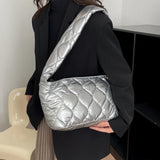 Quilted Rhombic Crossbody Bag for Women, Casual Handbag for Girls