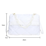Women's Winter Crossbody Bag Cotton Padded Quilted Square Underarm Handbag