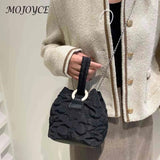 Flower Quilted Tote Bag Chain Bucket Casual Lightweight