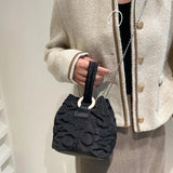 Flower Quilted Ladies Handbag Chain Commute Bag Soft Embroidered