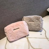 Wild Plush Chain Bag Winter Girl Crossbody Bag