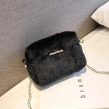 Wild Plush Chain Bag Winter Girl Crossbody Bag