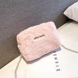 Wild Plush Chain Bag Winter Girl Crossbody Bag