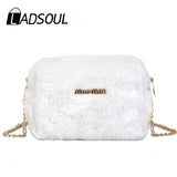 Wild Plush Chain Bag Winter Girl Crossbody Bag