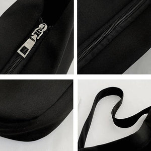 Solid Canvas Handbags Retro Casual Shoulder Bag Mini Storage Bag