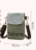 Anime Totoro Shoulder Bag Messenger Cross Body Canvas Phone Bag