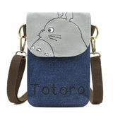 Anime Totoro Shoulder Bag Messenger Cross Body Canvas Phone Bag