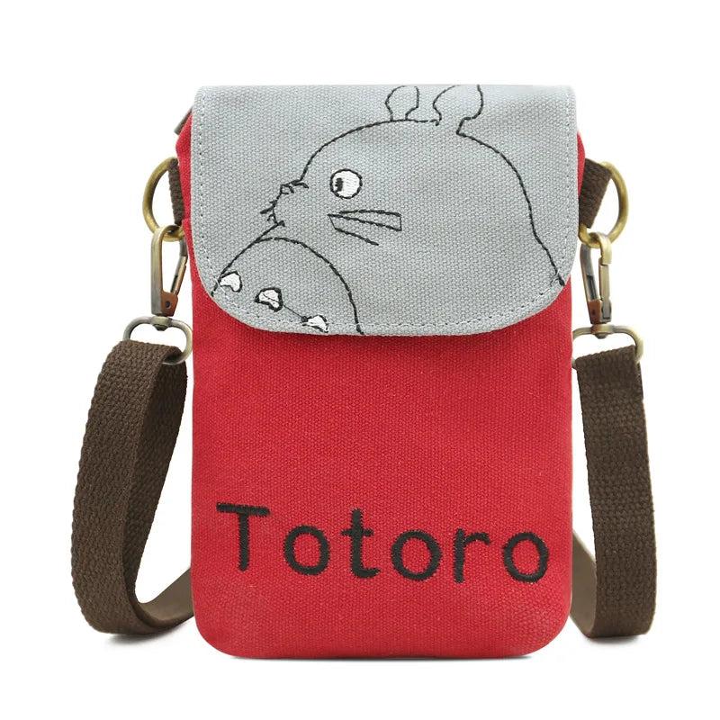 Anime Totoro Shoulder Bag Messenger Cross Body Canvas Phone Bag
