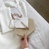 Straw Shoulder Bag Crossbody Tassel Handbag Purse